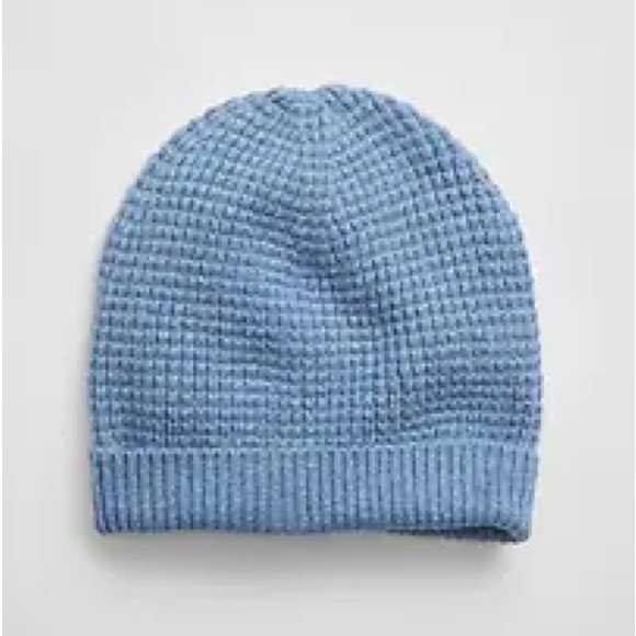 NWT GAP WAFFLE KNIT BEANIE COLOR Soft California blue OS - Picture 1 of 1